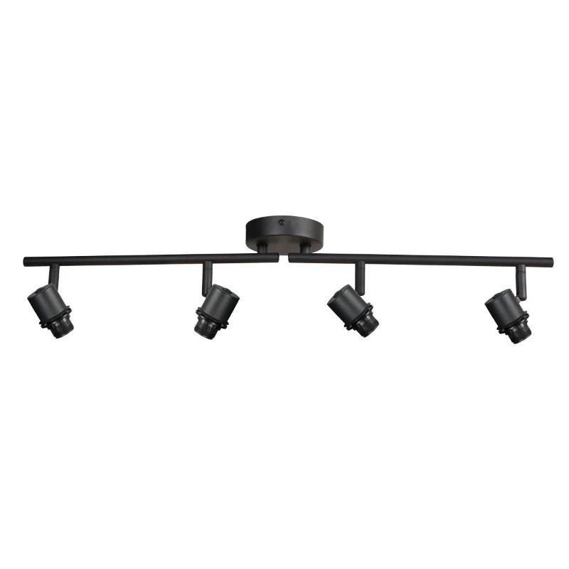 Mexlite Bambus LED Plafondspot | 4x E14 40W | Dimbaar | Zwart