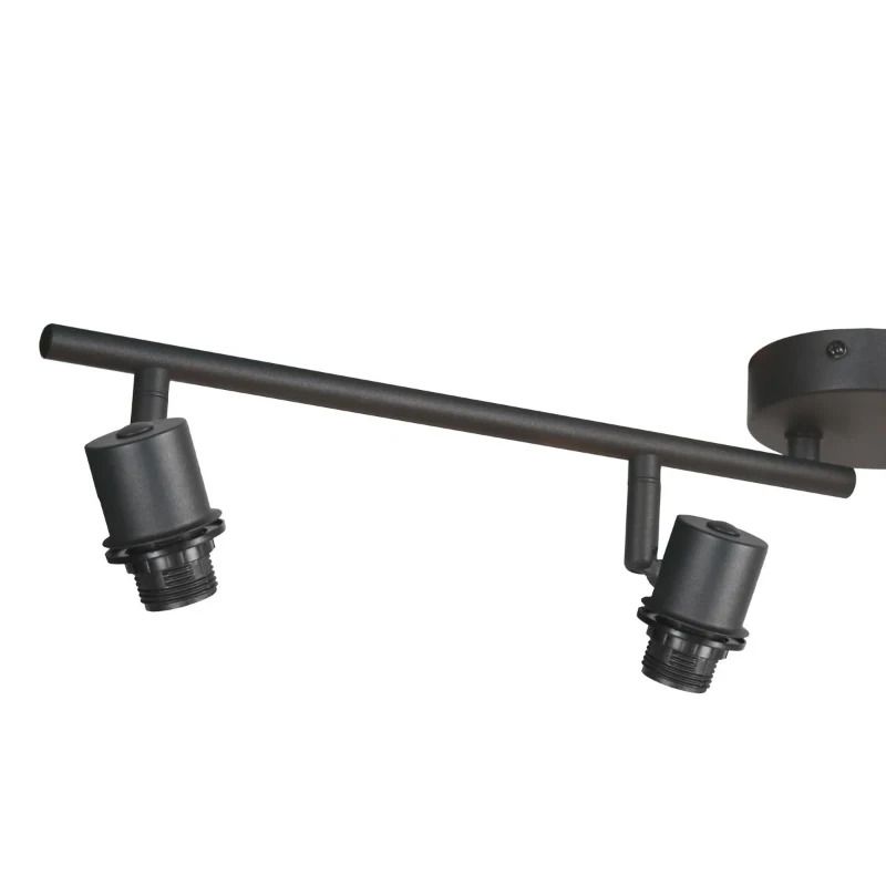 Mexlite Bambus LED Plafondspot | 4x E14 40W | Dimbaar | Zwart