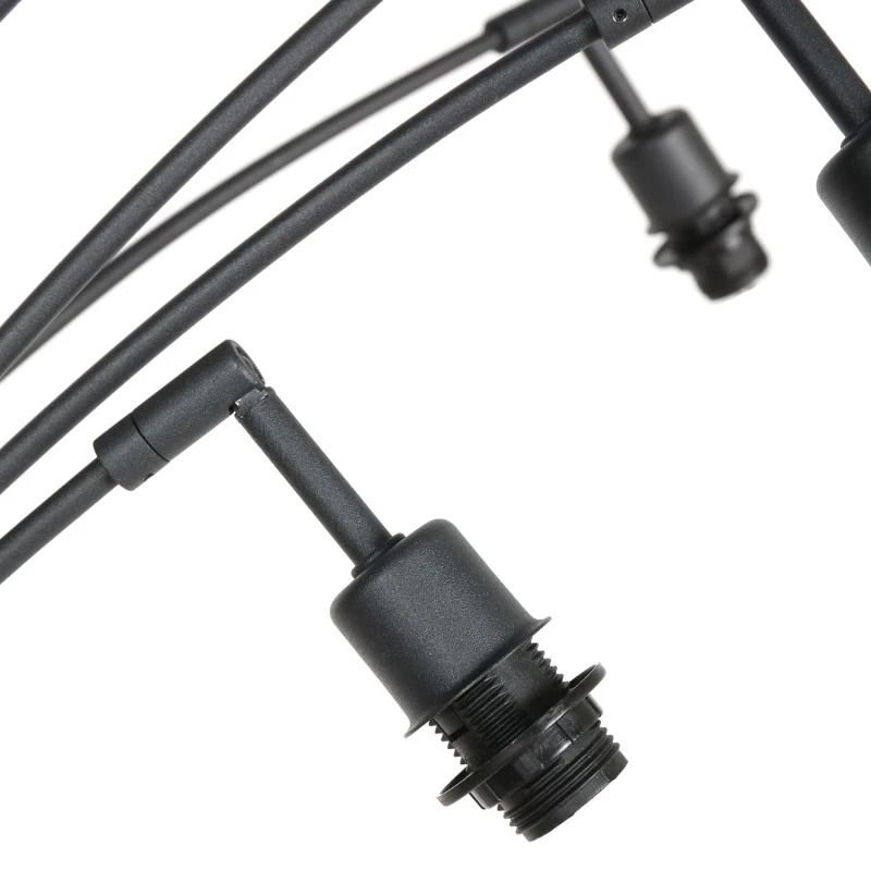Mexlite Sumba LED Vloerlamp | 5x E14 40W | Dimbaar | Zwart