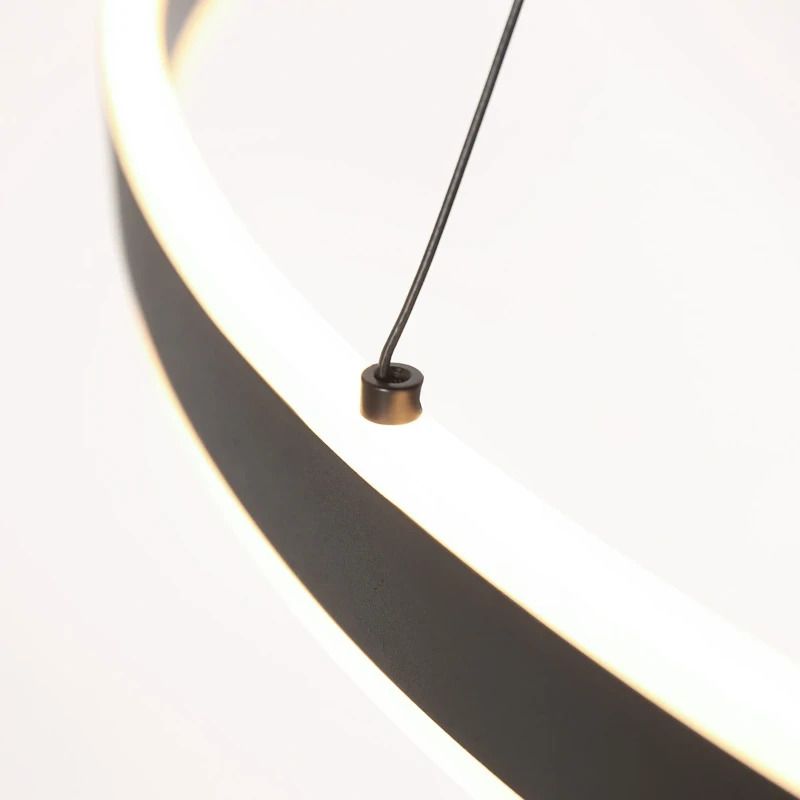 Steinhauer Ringlux LED Hanglamp | 80W 2700K 7200lm 927 | Dimbaar | Zwart