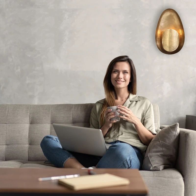 Anne Light Brass LED Wandlamp | 1x E27 40W | Dimbaar | Brons
