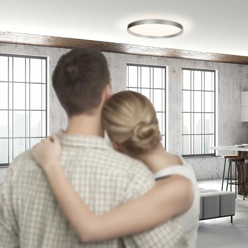 Steinhauer Flady LED Plafondlamp | 48W 2700K 4600lm 927 | Dimbaar | Staal/Wit