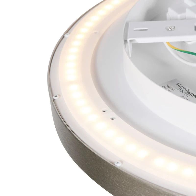 Steinhauer Flady LED Plafondlamp | 48W 2700K 4600lm 927 | Dimbaar | Staal/Wit