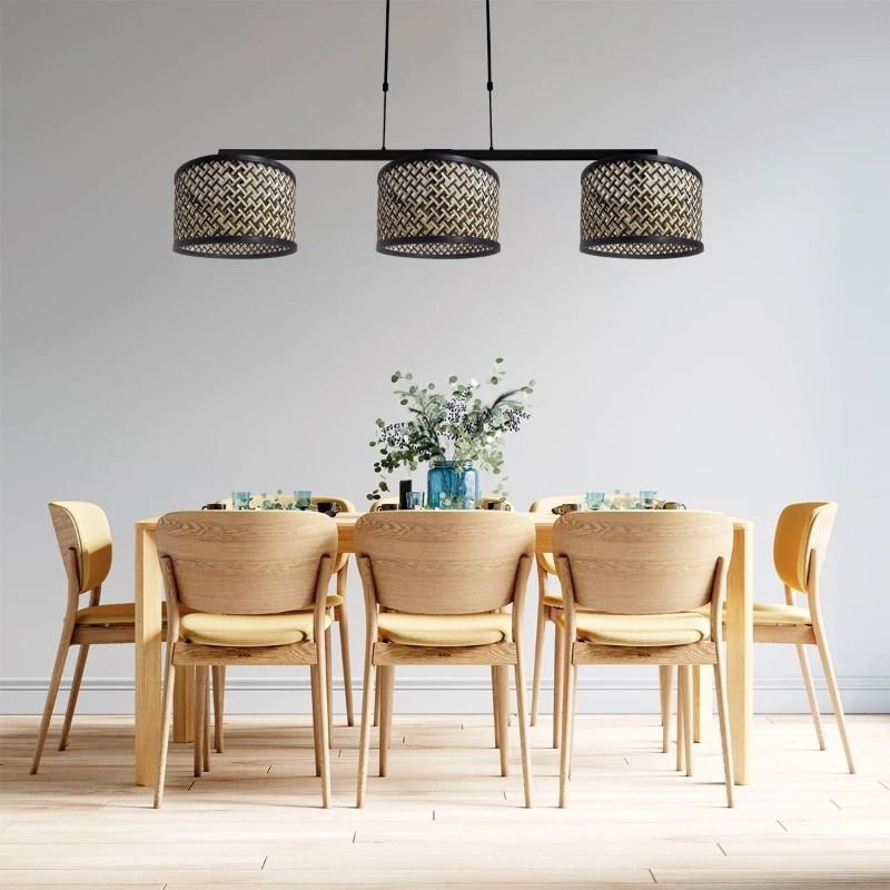 Steinhauer Stang LED Hanglamp | 1x E27 40W | Dimbaar | Naturel/Zwart