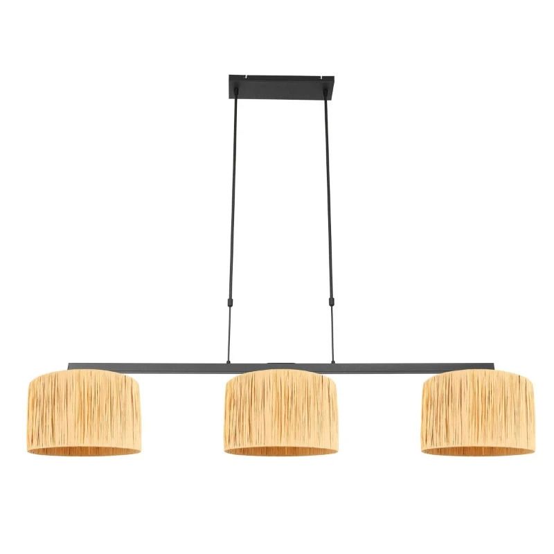 Steinhauer Stang LED Hanglamp | 3x E27 40W | Dimbaar | Naturel/Zwart