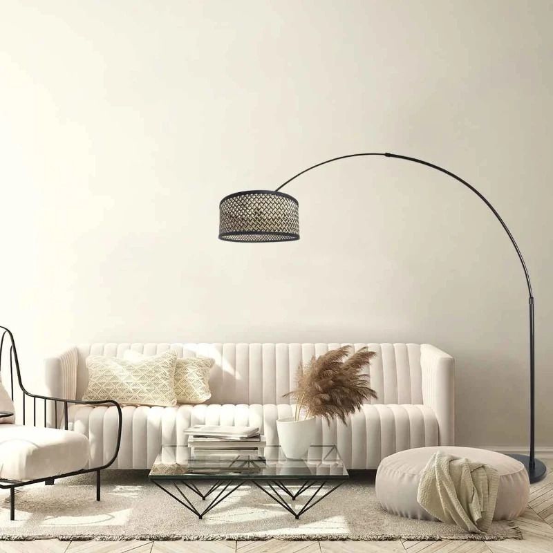 Steinhauer Sparkled Light LED Vloerlamp | 1x E27 40W | Dimbaar | Naturel/Zwart
