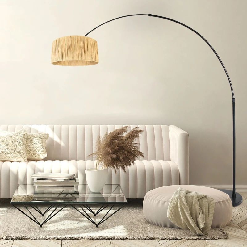 Steinhauer Sparkled Light LED Vloerlamp | 1x E27 40W | Dimbaar | Naturel/Zwart
