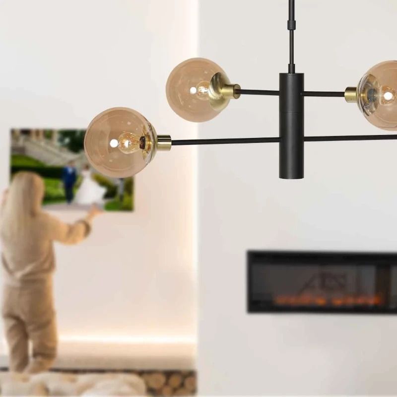 Steinhauer Constellation Hanglamp | 4x E14 + 1x GU10 | Dimbaar | Messing