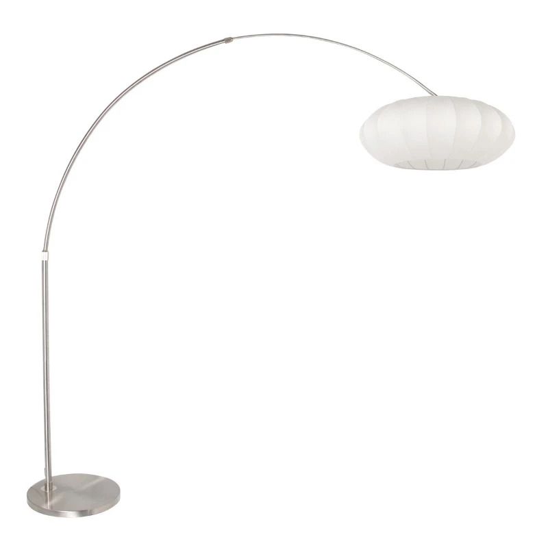 Steinhauer Luma-Nola LED Vloerlamp | 1x E27 40W | Dimbaar | Staal/Wit