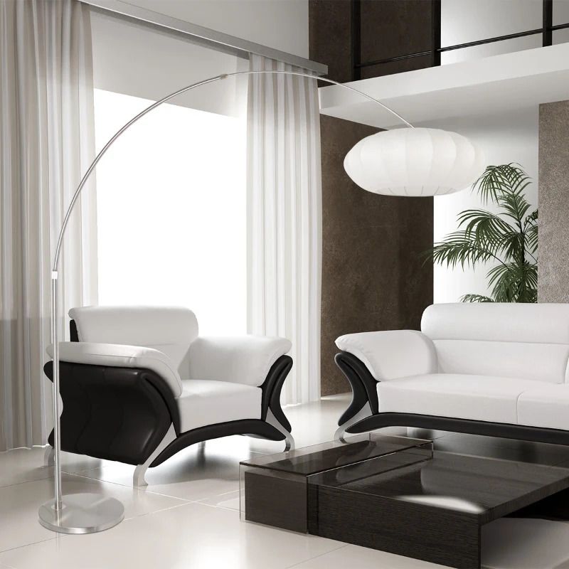 Steinhauer Luma-Nola LED Vloerlamp | 1x E27 40W | Dimbaar | Staal/Wit