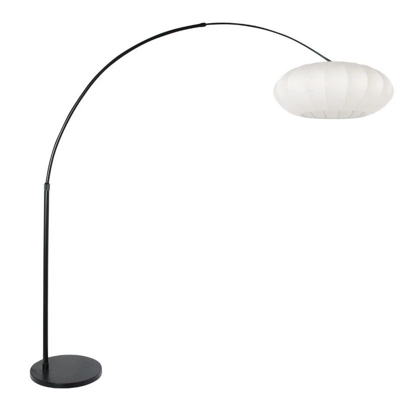 Steinhauer Luma-Nola LED Vloerlamp | 1x E27 40W | Dimbaar | Wit/Zwart