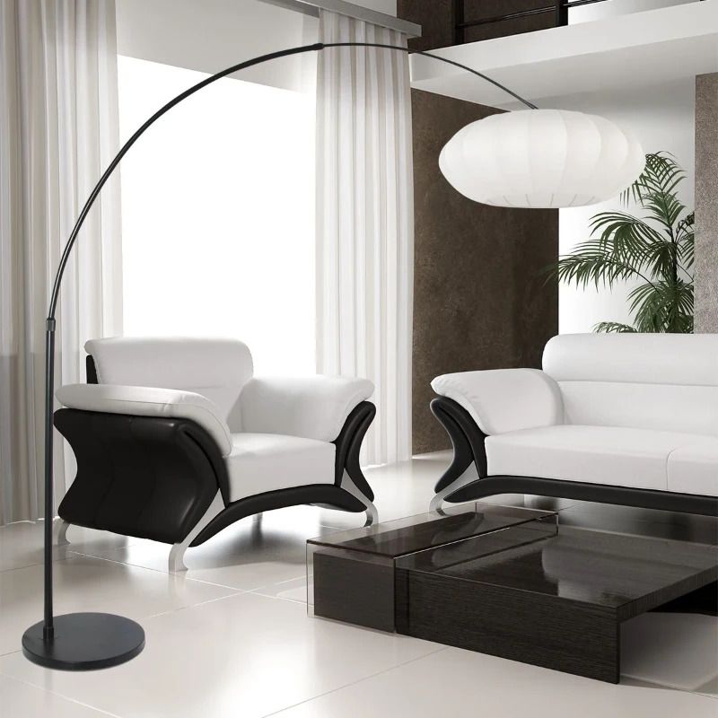 Steinhauer Luma-Nola LED Vloerlamp | 1x E27 40W | Dimbaar | Wit/Zwart