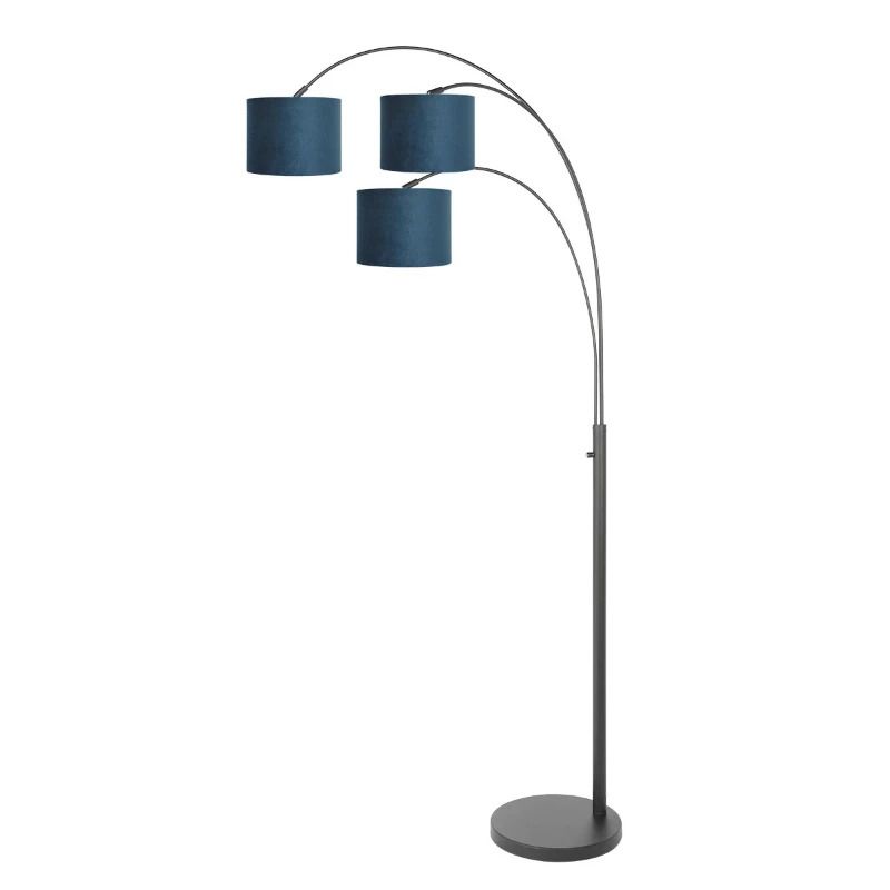 Steinhauer Sparkled Light LED Vloerlamp | 3x E27 40W | Dimbaar | Blauw/Zwart