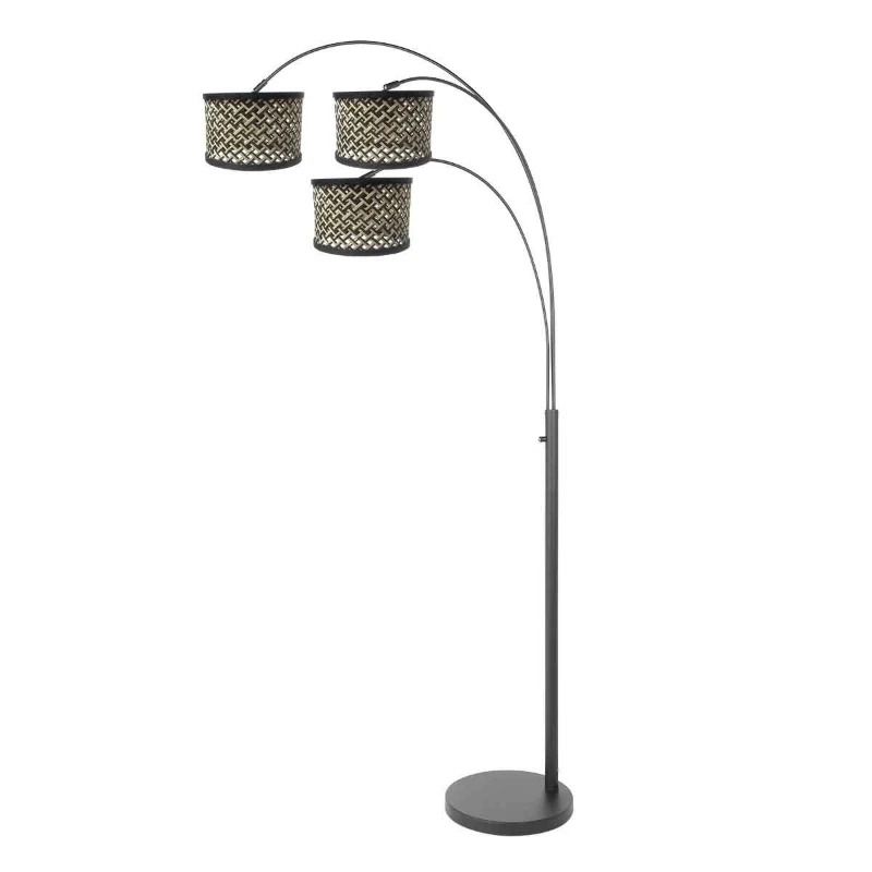 Steinhauer Sparkled Light LED Vloerlamp | 3x E27 40W | Dimbaar | Naturel/Zwart