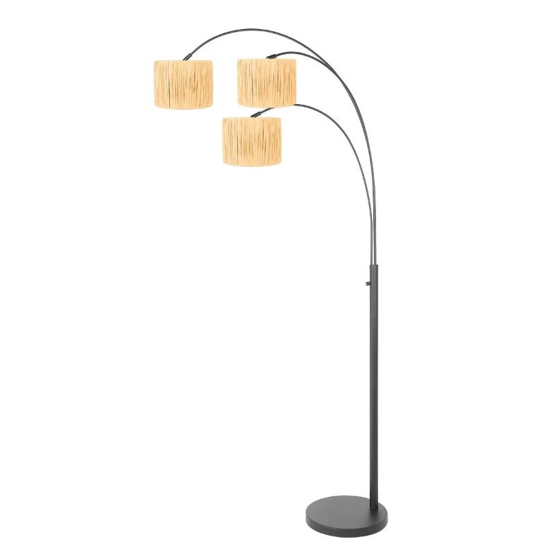 Steinhauer Sparkled Light LED Vloerlamp | 3x E27 40W | Dimbaar | Naturel/Zwart