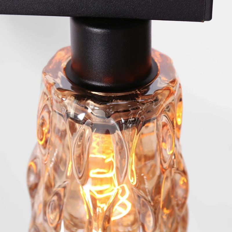 Steinhauer Vidrio LED Hanglamp | 3x E27 40W | Dimbaar | Amberkleurig/Zwart