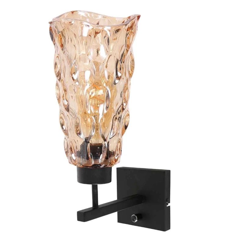 Steinhauer Stang LED Wandlamp | 1x E27 40W | Dimbaar | Amberkleurig/Zwart