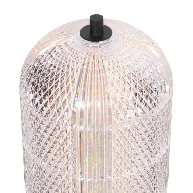 Mexlite Geripu LED Tafellamp | 8W 2700K 800lm 927 | Dimbaar | Transparant/Zwart