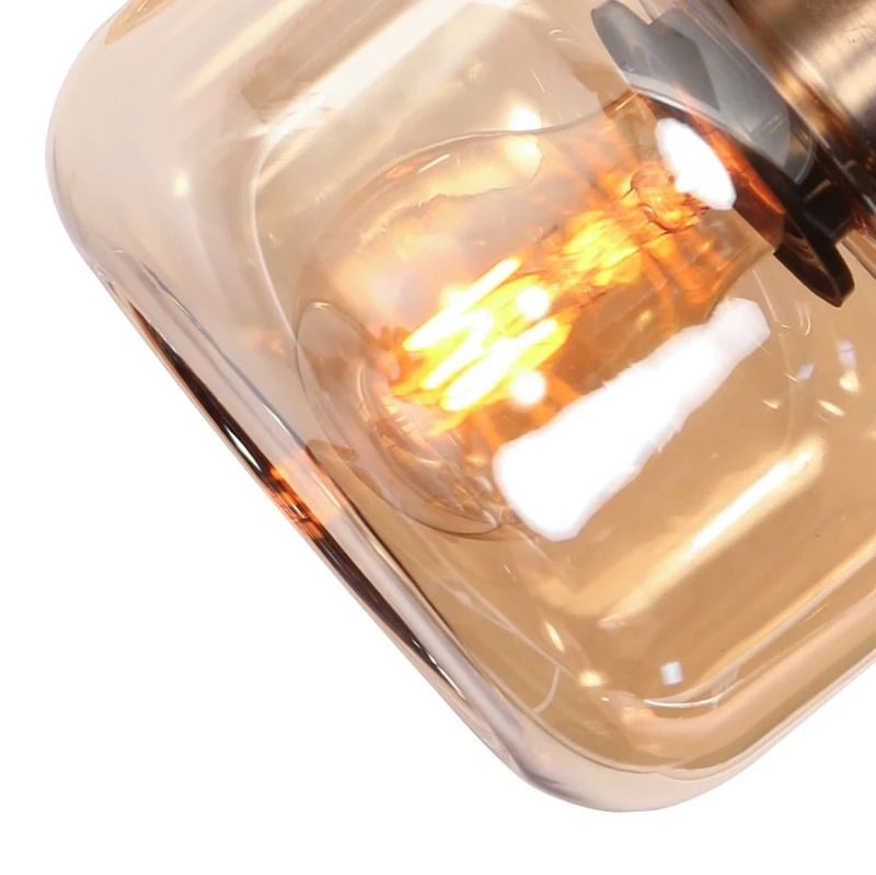 Steinhauer Glaslic LED Wandlamp | 1x E27 40W | Dimbaar | Brons/Zwart