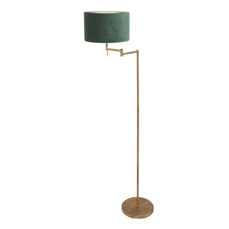 Mexlite Bella LED Vloerlamp | 1x E27 40W | Dimbaar | Brons/Groen