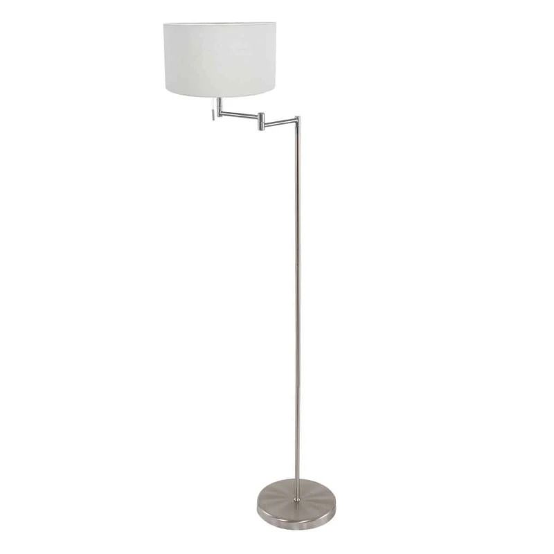 Mexlite Bella LED Vloerlamp | 1x E27 40W | Dimbaar | Staal/Wit