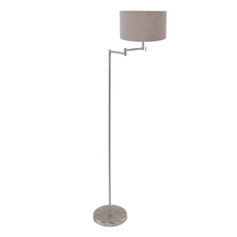 Mexlite Bella LED Vloerlamp | 1x E27 40W | Dimbaar | Grijs/Staal