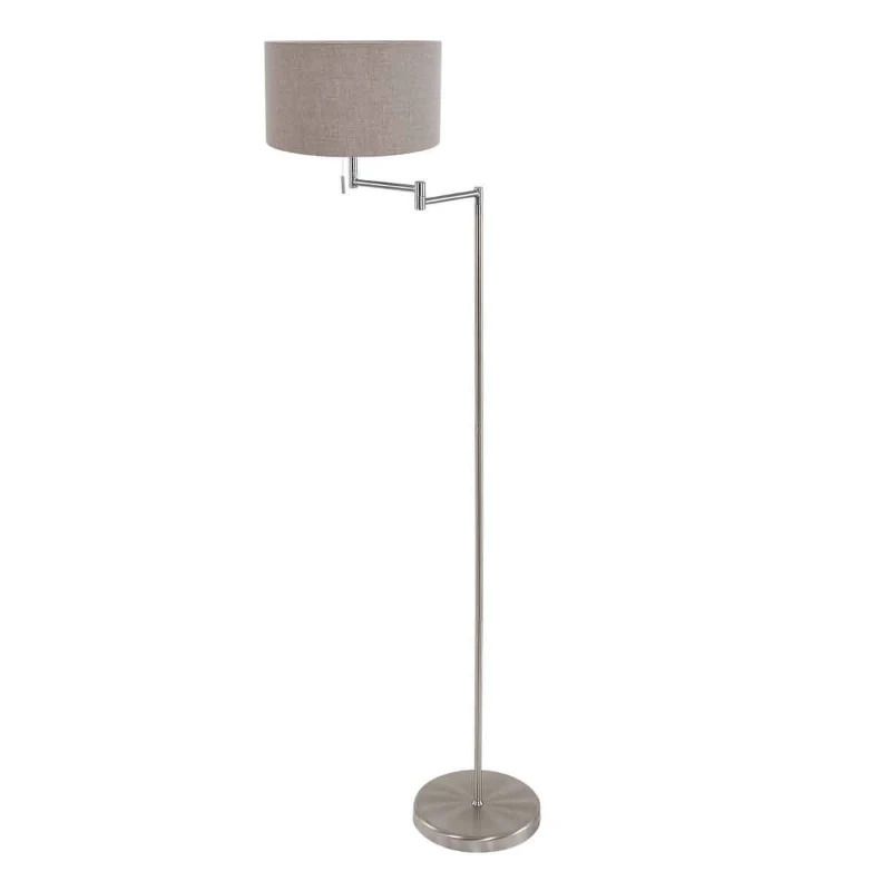 Mexlite Bella LED Vloerlamp | 1x E27 40W | Dimbaar | Grijs/Staal