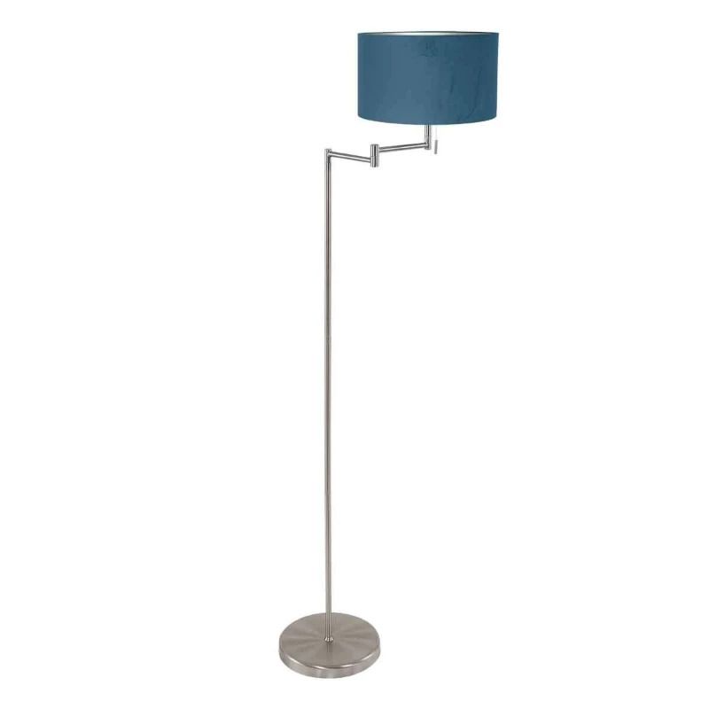Mexlite Bella LED Vloerlamp | 1x E27 40W | Dimbaar | Blauw/Staal