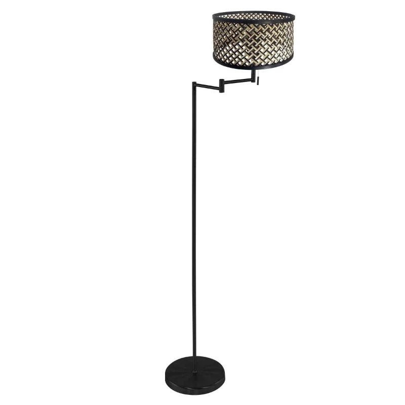 Mexlite Bella LED Vloerlamp | 1x E27 40W | Dimbaar | Naturel/Zwart