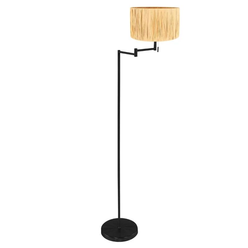 Mexlite Bella LED Vloerlamp | 1x E27 40W | Dimbaar | Naturel/Zwart