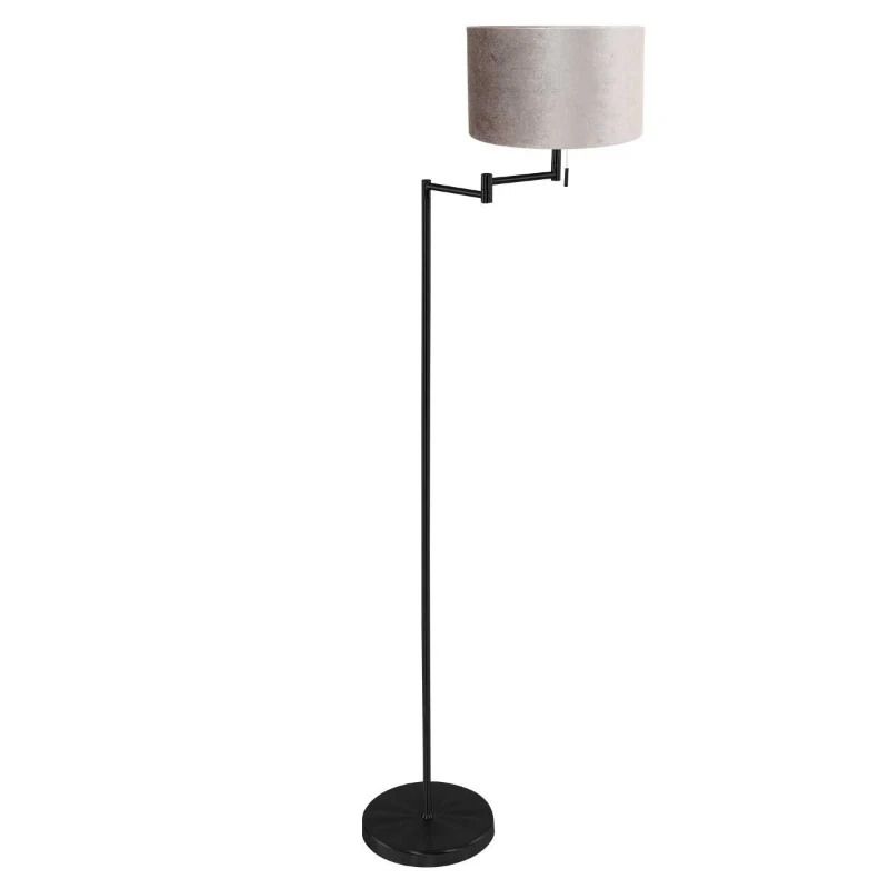 Mexlite Bella LED Vloerlamp | 1x E27 40W | Dimbaar | Zilver/Zwart
