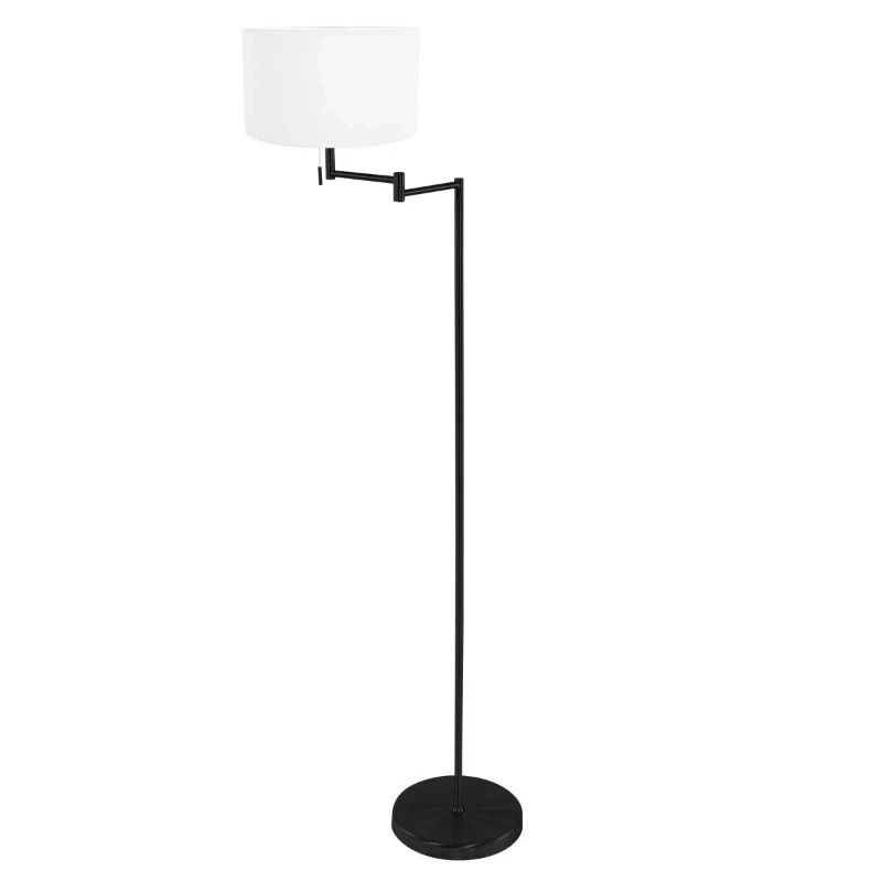 Mexlite Bella LED Vloerlamp | 1x E27 40W | Dimbaar | Wit/Zwart