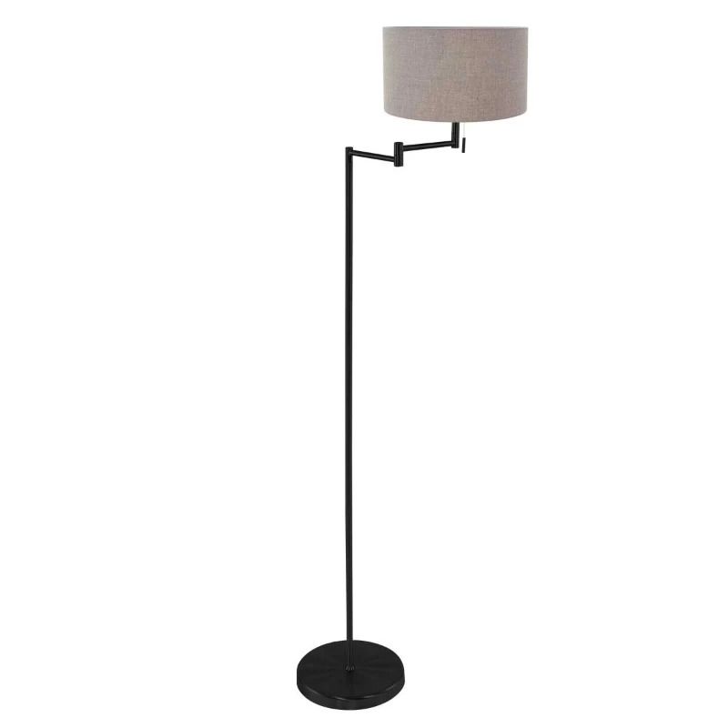 Mexlite Bella LED Vloerlamp | 1x E27 40W | Dimbaar | Grijs/Zwart