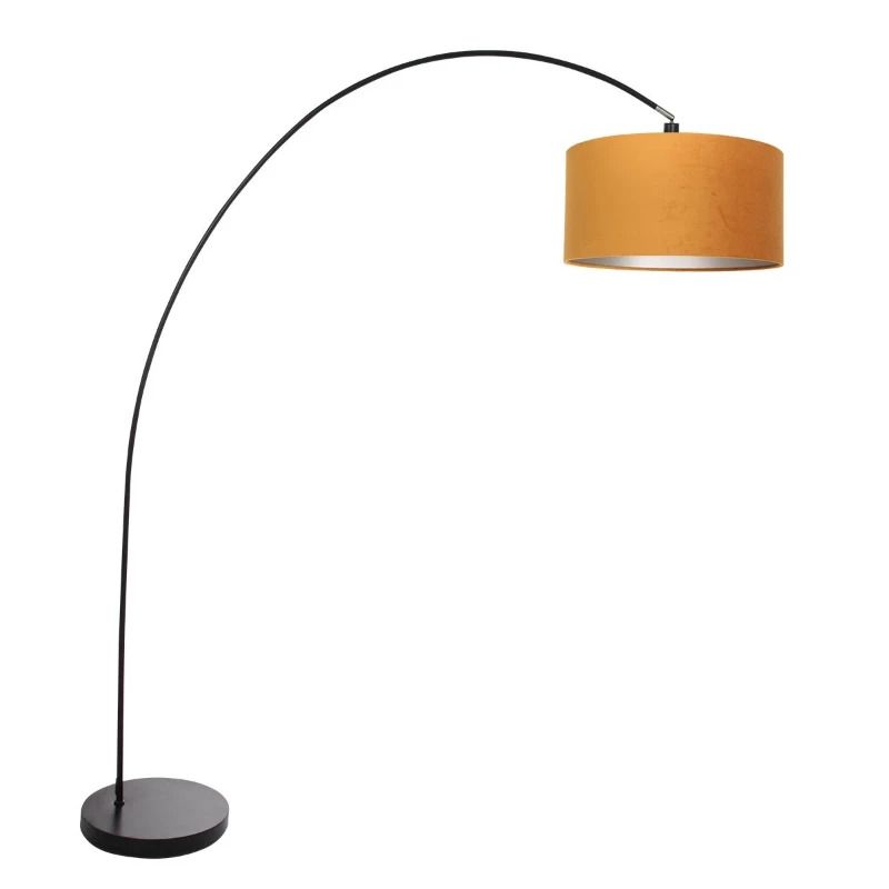 Mexlite Solva LED Staande Booglamp | 1x E27 40W | Dimbaar | Goud/Zwart