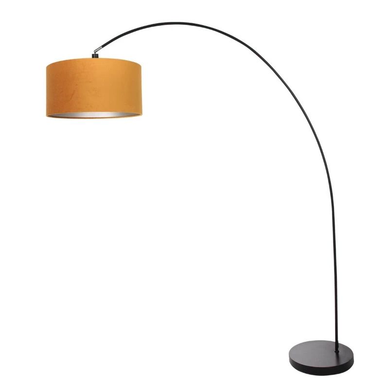 Mexlite Solva LED Staande Booglamp | 1x E27 40W | Dimbaar | Goud/Zwart