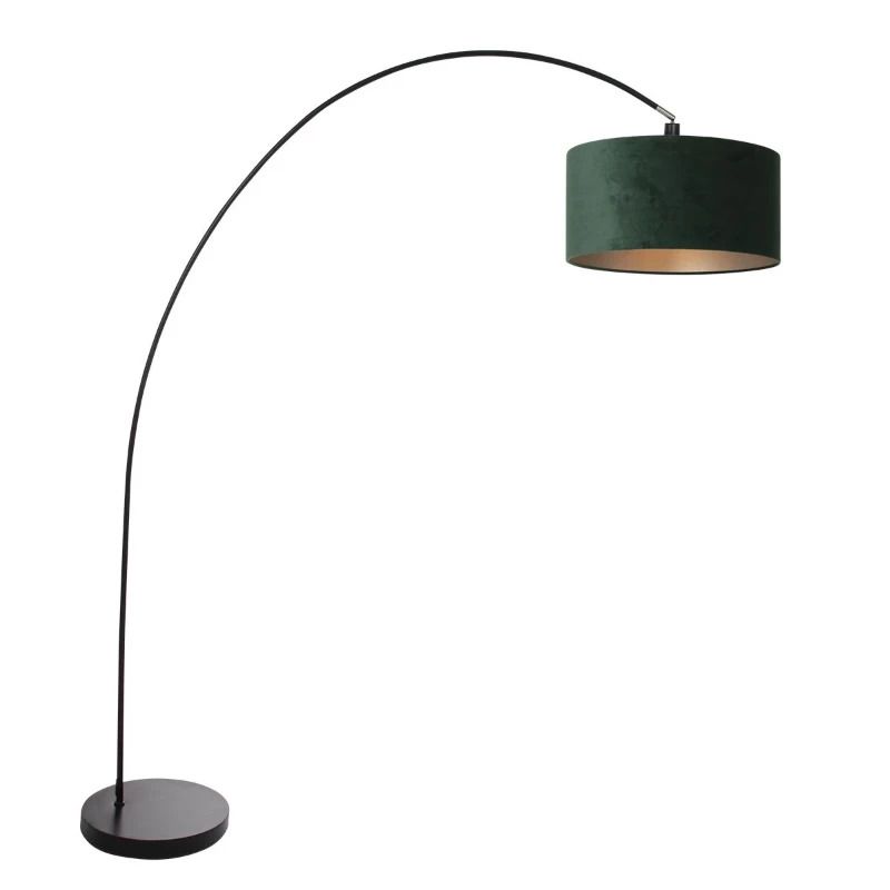 Mexlite Solva LED Staande Booglamp | 1x E27 40W | Dimbaar | Groen/Zwart