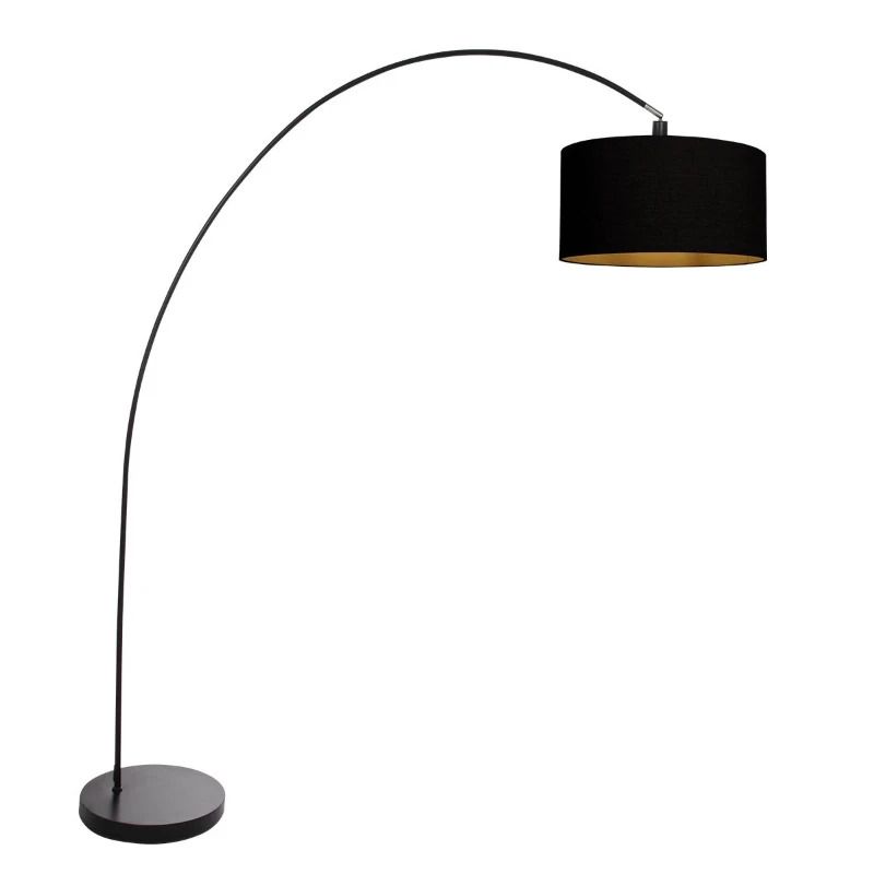 Mexlite Solva LED Staande Booglamp | 1x E27 40W | Dimbaar | Zwart