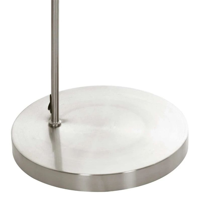 Mexlite Solva LED Staande Booglamp | 1x E27 40W | Dimbaar | Smoke glas/Staal