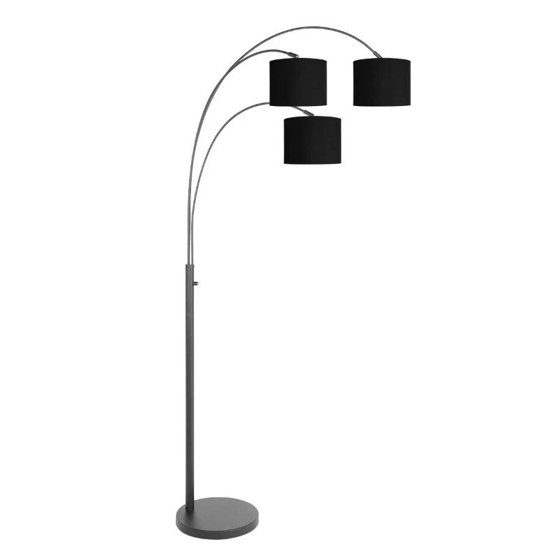 Steinhauer Sparkled Light LED Vloerlamp | 3x E27 40W | Dimbaar | Wit/Zwart