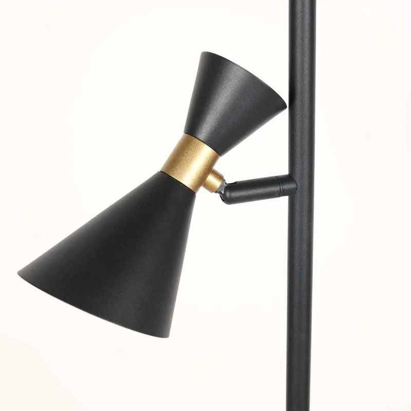 Anne Light Preto LED Vloerlamp | 2x GU10 10W | Dimbaar | Goud/Zwart