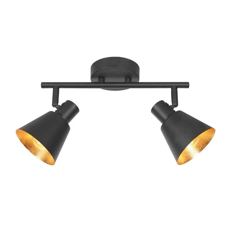 Mexlite Oeroe LED Downlighter | 2x E14 40W | Dimbaar | Goud/Zwart