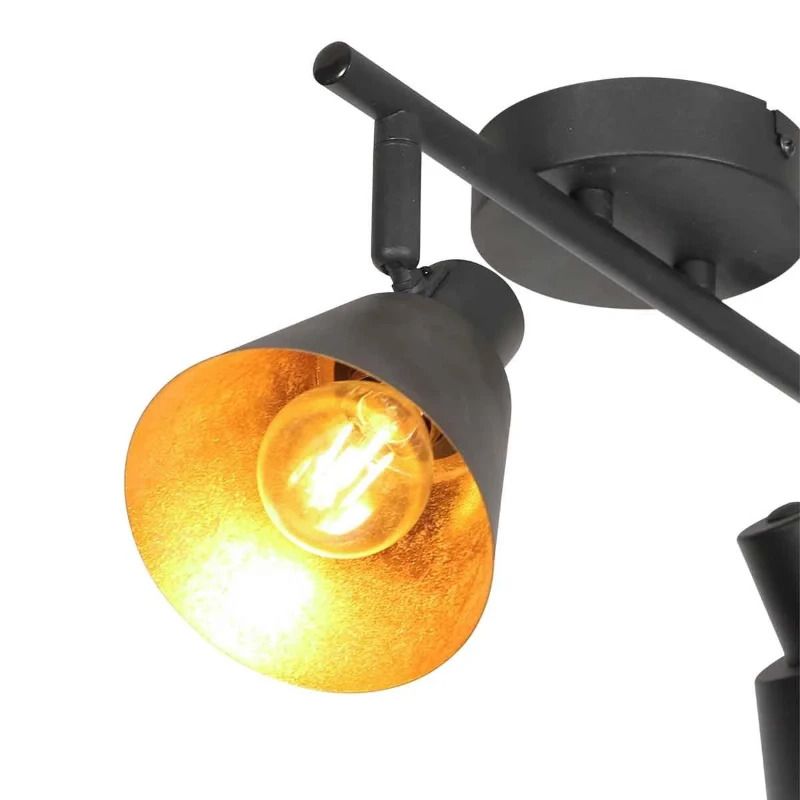 Mexlite Oeroe LED Downlighter | 2x E14 40W | Dimbaar | Goud/Zwart