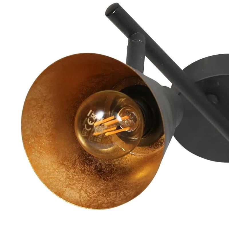 Mexlite Oeroe LED Downlighter | 2x E14 40W | Dimbaar | Goud/Zwart