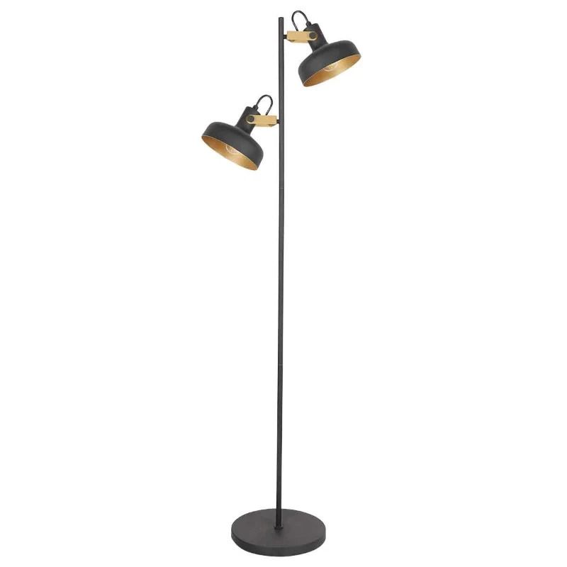 Mexlite Prato LED Vloerlamp | 2x E14 40W | Dimbaar | Goud/Zwart