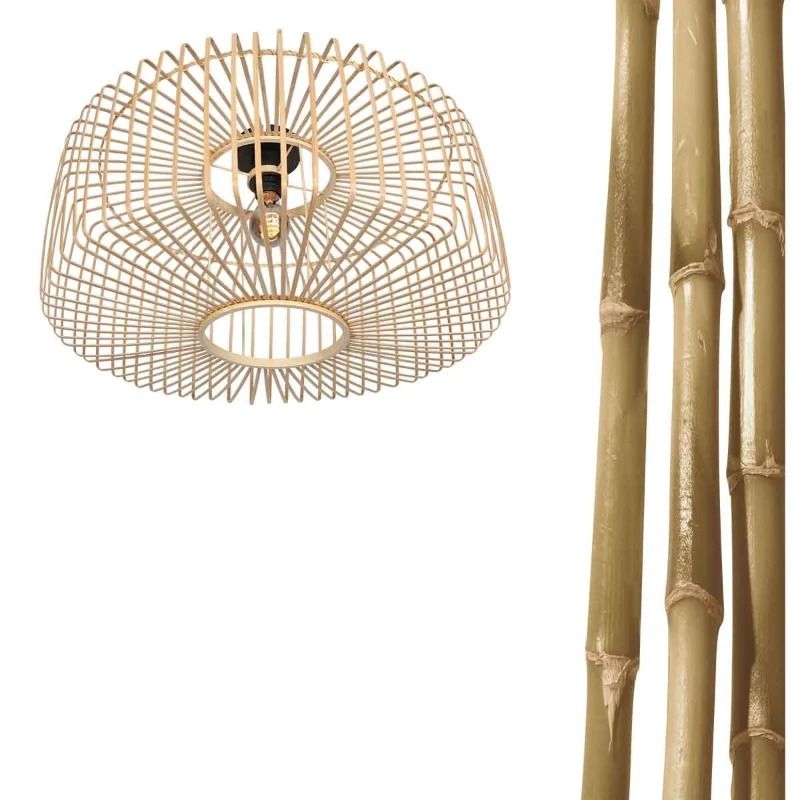 Steinhauer Breeza-Beache LED Plafondlamp | 1x E27 40W | Dimbaar | Naturel/Zwart