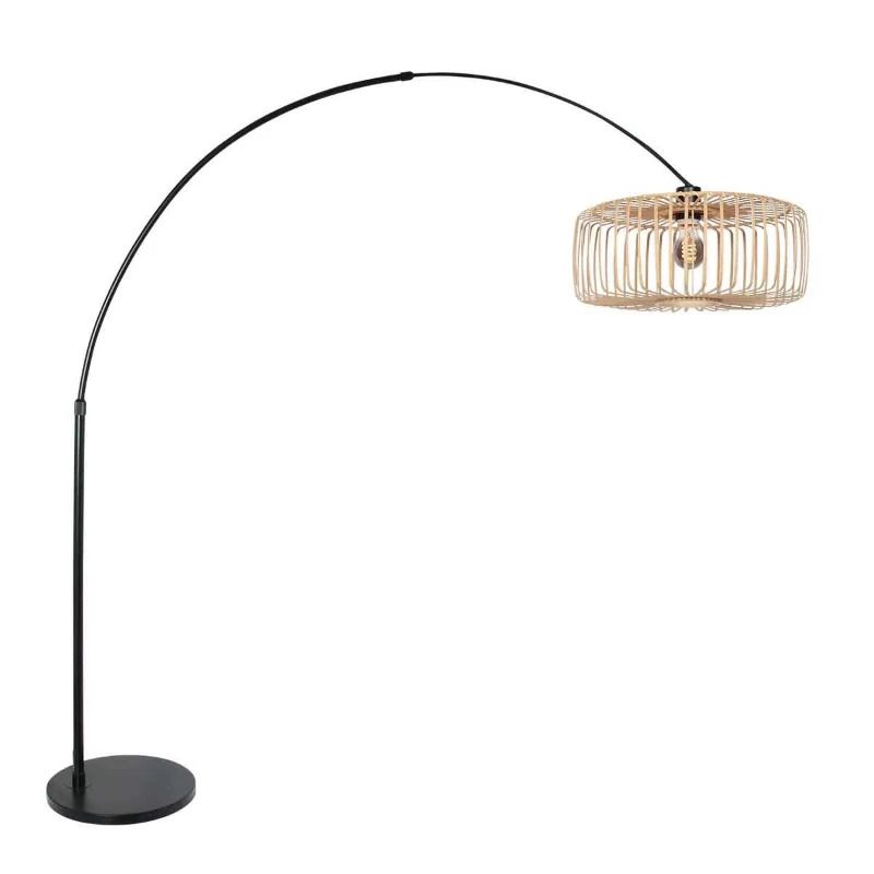 Steinhauer Breeza-Beache LED Vloerlamp | 1x E27 40W | Dimbaar | Naturel/Zwart
