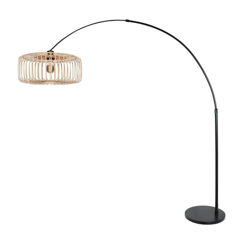 Steinhauer Breeza-Beache LED Vloerlamp | 1x E27 40W | Dimbaar | Naturel/Zwart