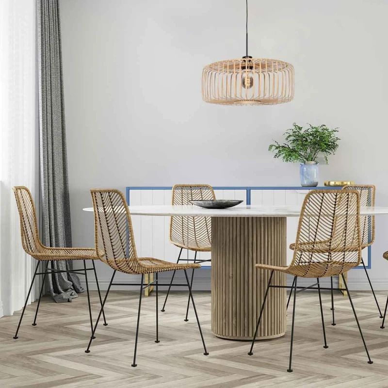 Steinhauer Breeza-Beache LED Hanglamp | 1x E27 40W | Dimbaar | Naturel