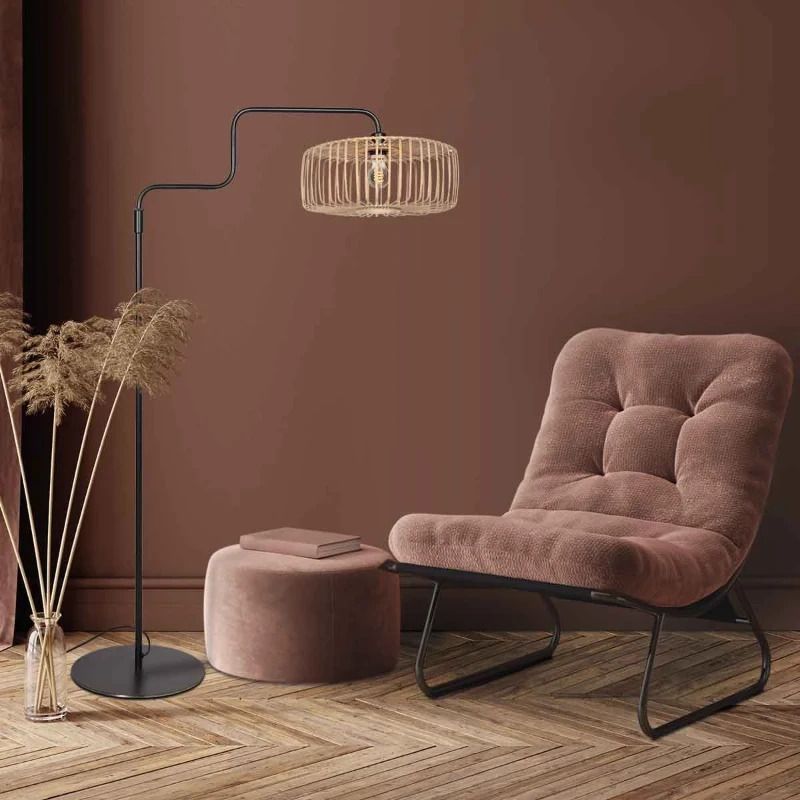 Steinhauer Breeza-Beache LED Vloerlamp | 1x E27 40W | Dimbaar | Zwart