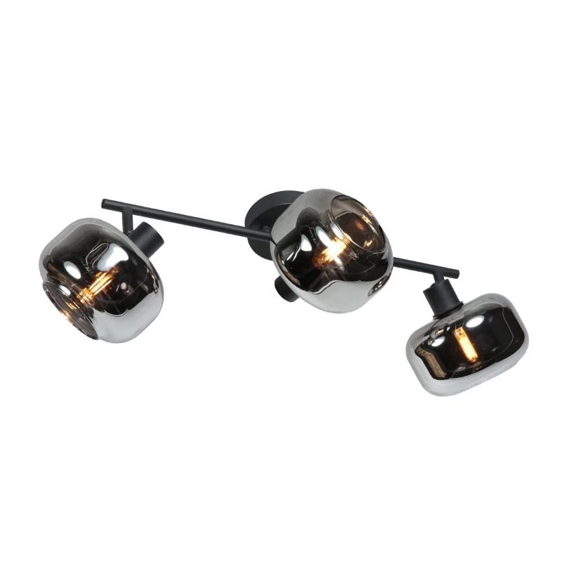 Mexlite Tenebris LED Plafondspot | 3x E14 40W | Dimbaar | Zwart